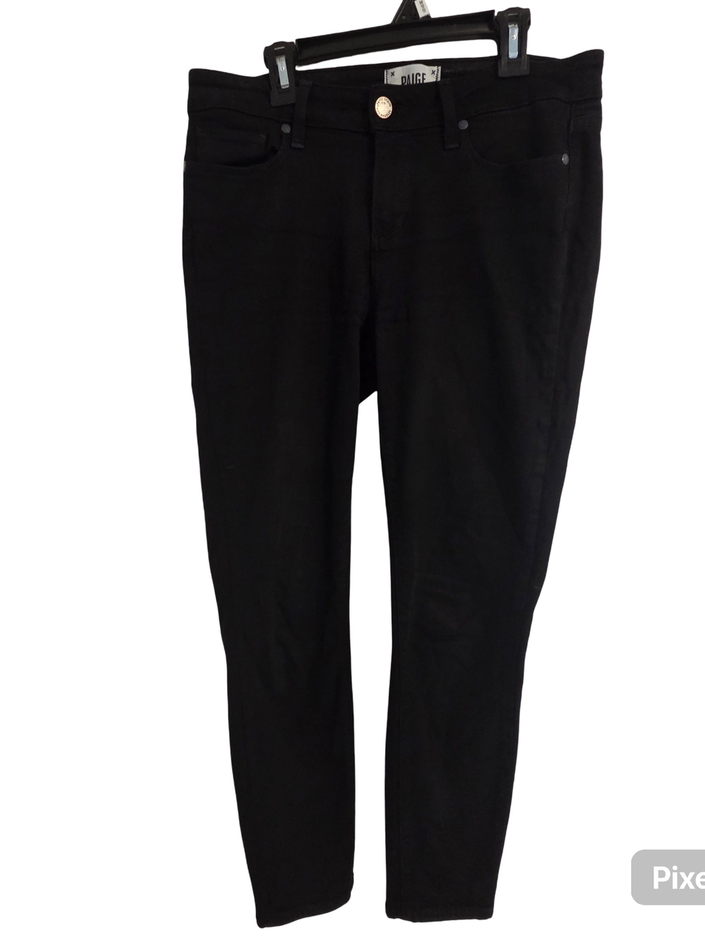 PAIGE Verdugo Crop Jeans in Deep Black Size 29